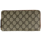 Gucci Wallet GG Round Zip Supreme Beige