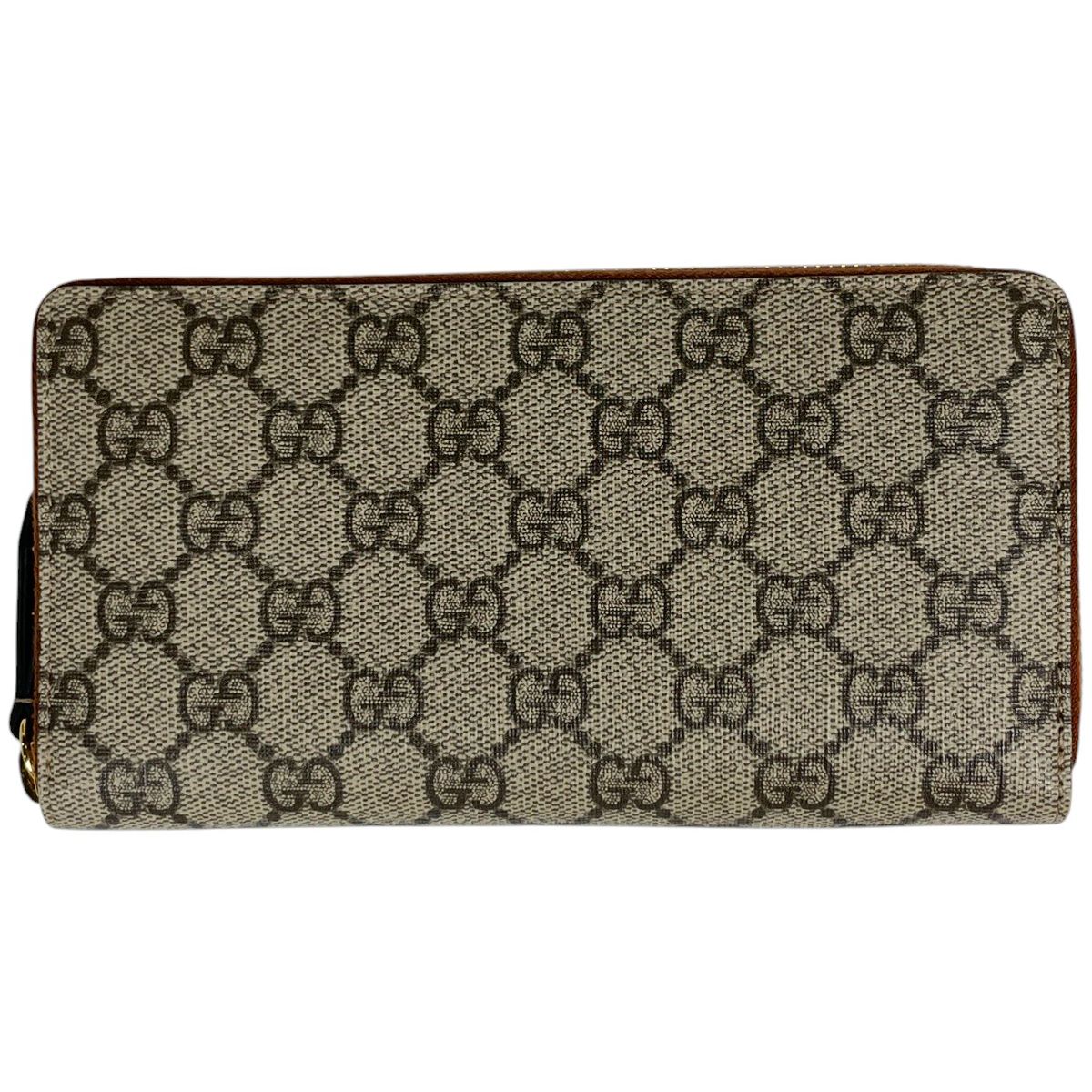 Gucci Wallet GG Round Zip Supreme Beige