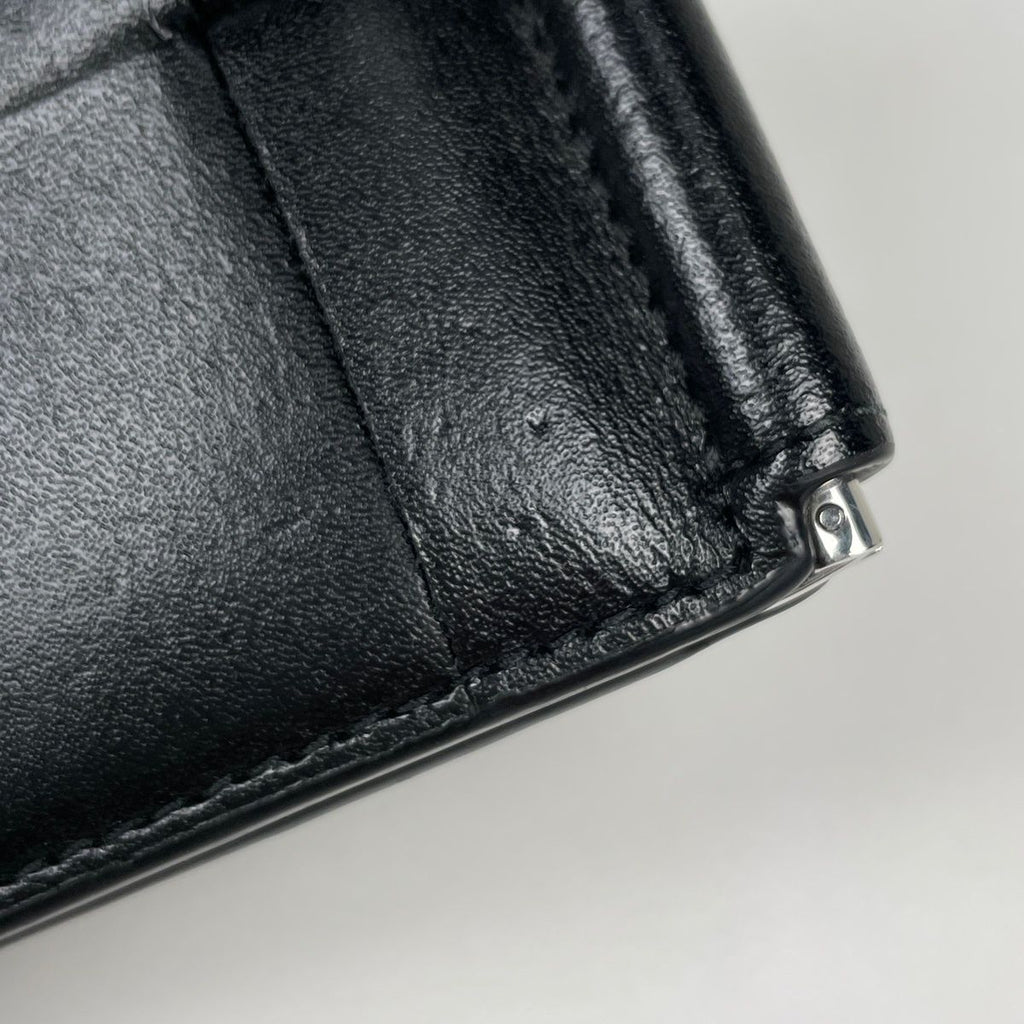 Bottega Veneta Card Case Maxi Intrecciato Cassette Leather Black — view 3