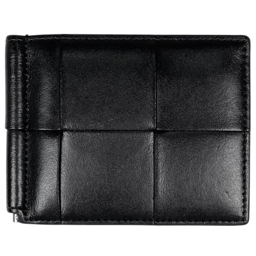 Bottega Veneta Card Case Maxi Intrecciato Cassette Leather Black
