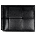 Bottega Veneta Card Case Maxi Intrecciato Cassette Leather Black