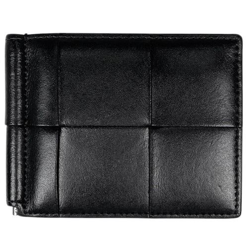 Bottega Veneta Card Case Maxi Intrecciato Cassette Leather Black