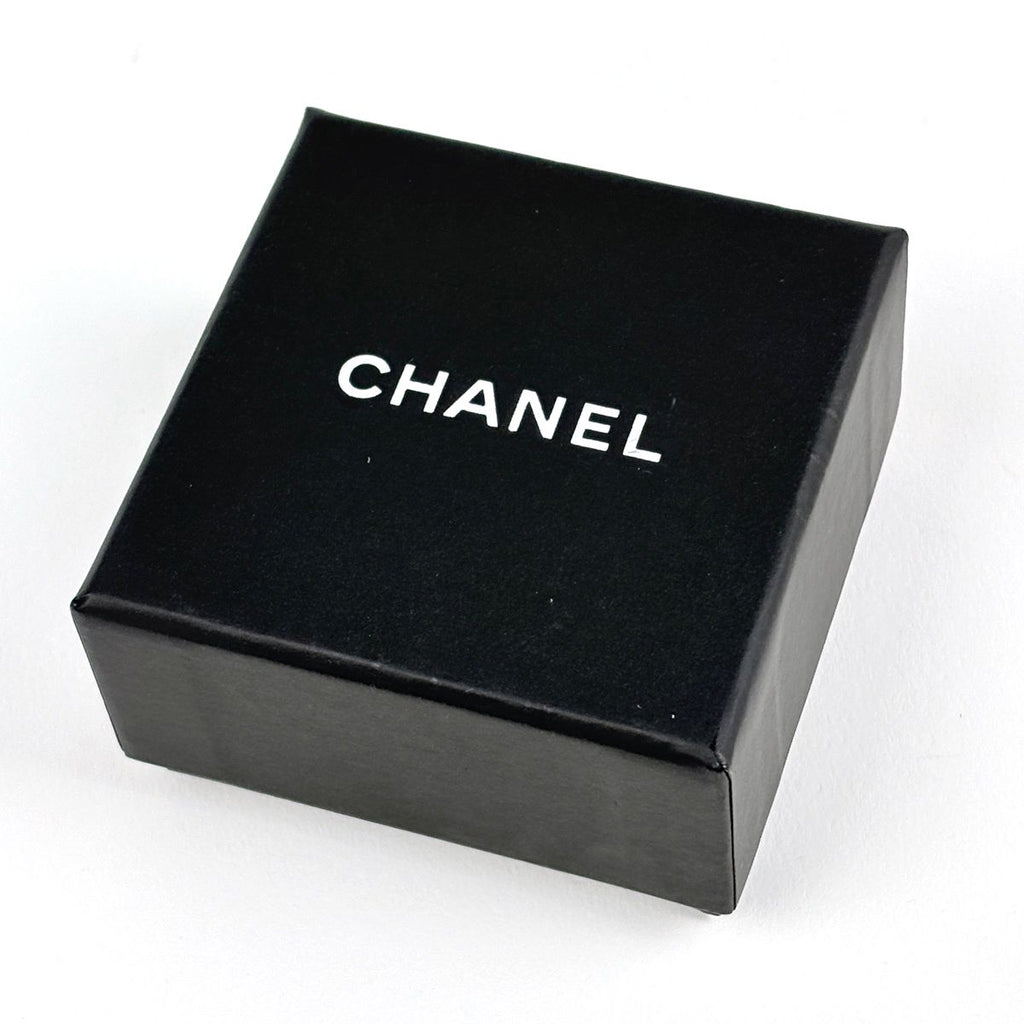 Chanel Earrings CC Logo Rhinestone Gold — view 7