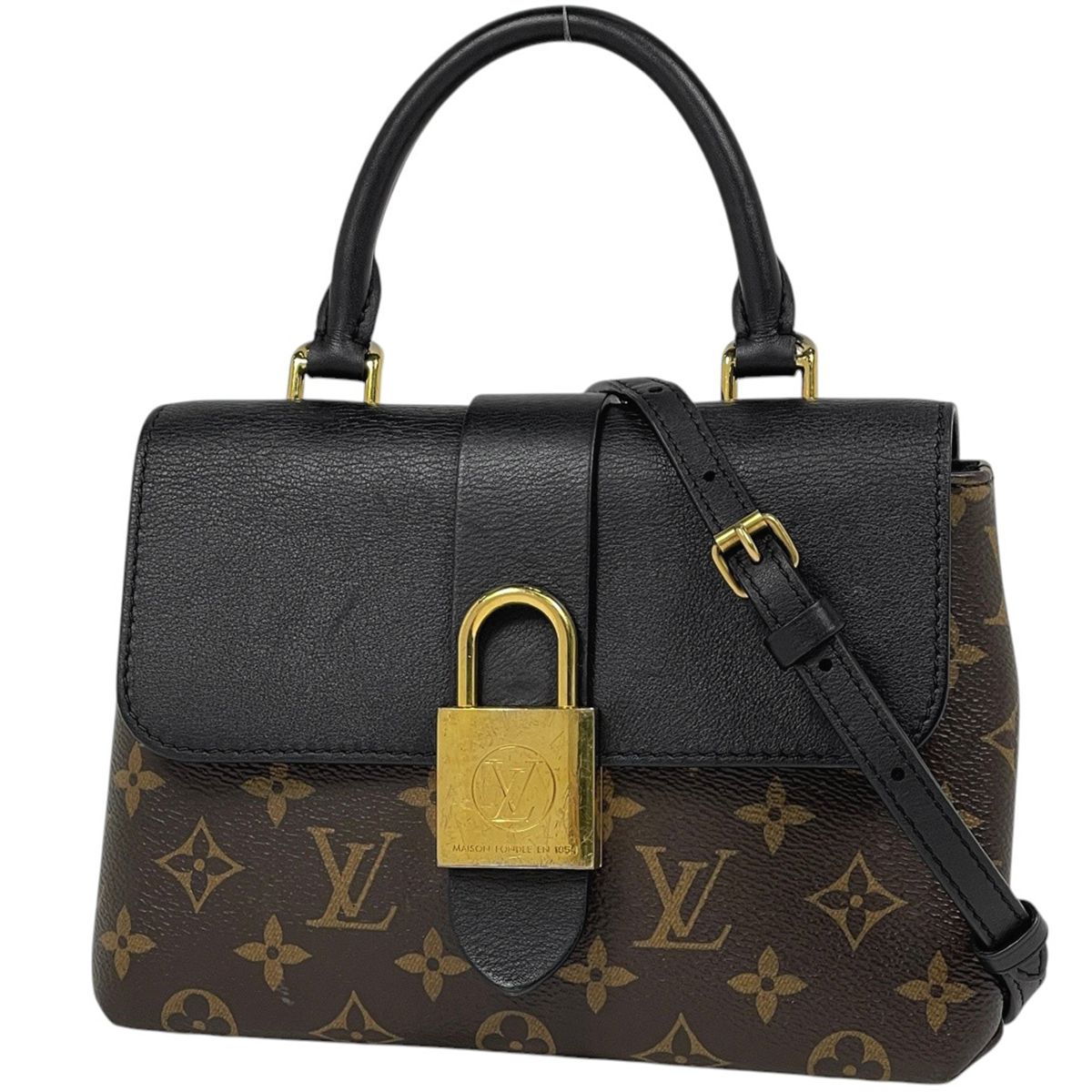 Louis Vuitton Locky BB Handbag 2-Way Monogram Brown Noir