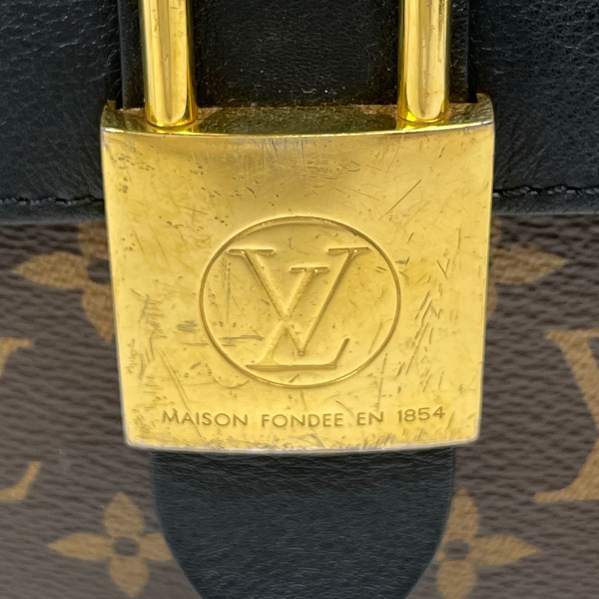 Louis Vuitton Locky BB Handbag 2-Way Monogram Brown Noir — view 5