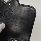 Chanel Shoulder Bag CC Logo Chocolate Bar Patent Leather Black Ivory — view 9