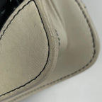 Chanel Shoulder Bag CC Logo Chocolate Bar Patent Leather Black Ivory — view 3