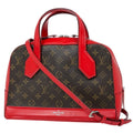 Louis Vuitton PM Handbag 2-Way Monogram Brown Coquelicot