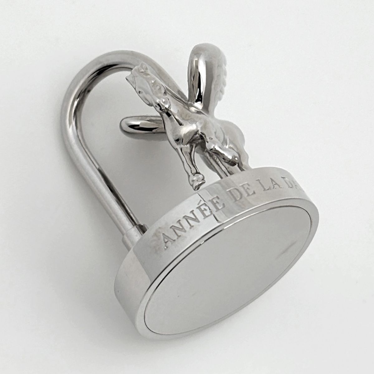 Hermes Bag Charm Cadena Metal Silver — view 3