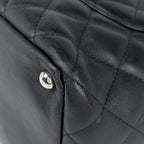 Chanel Cambon Line Tote CC Logo Handbag Leather Black — view 3