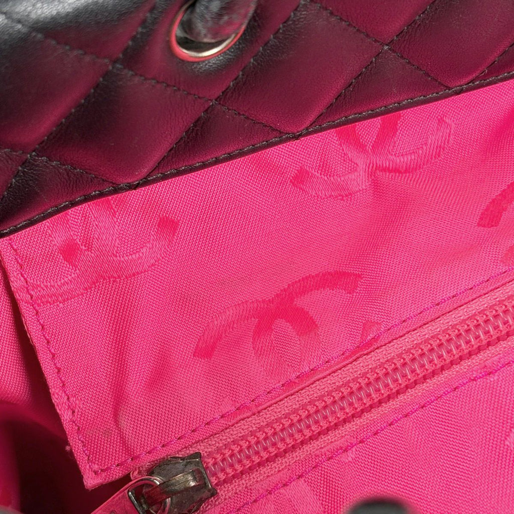 Chanel Cambon Line Tote CC Logo Handbag Leather Black — view 8