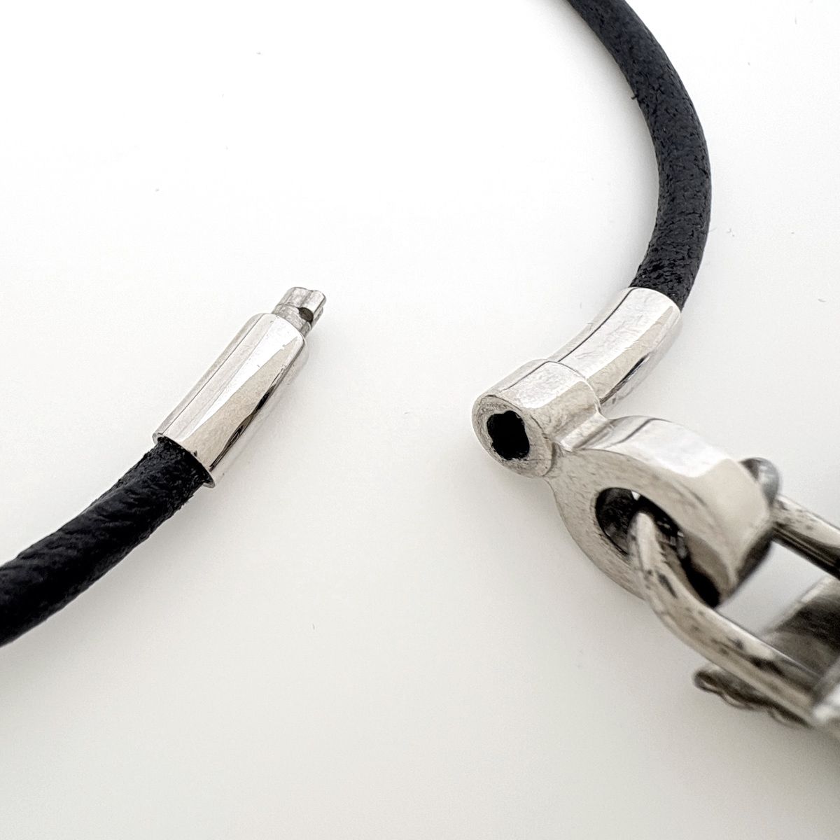 Hermes Necklace Cadena Choker Metal Silver — view 3