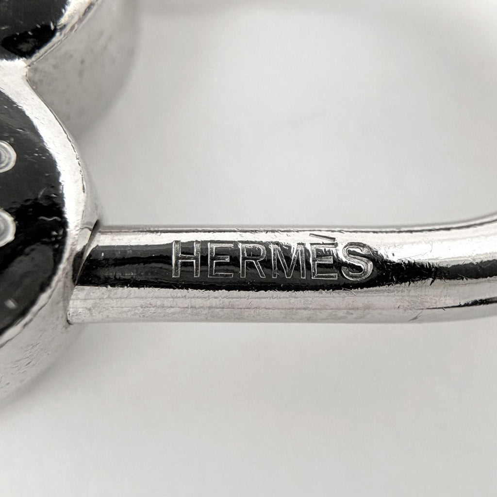 Hermes Bag Charm Heart Pendant Key Limited Metal Silver — view 4