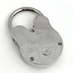 Chanel Charm CC Logo Padlock Metal Silver Keychain — view 2