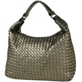 Bottega Veneta Shoulder Bag Intrecciato Leather Gold