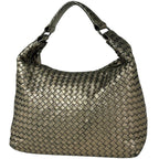 Bottega Veneta Shoulder Bag Intrecciato Leather Gold