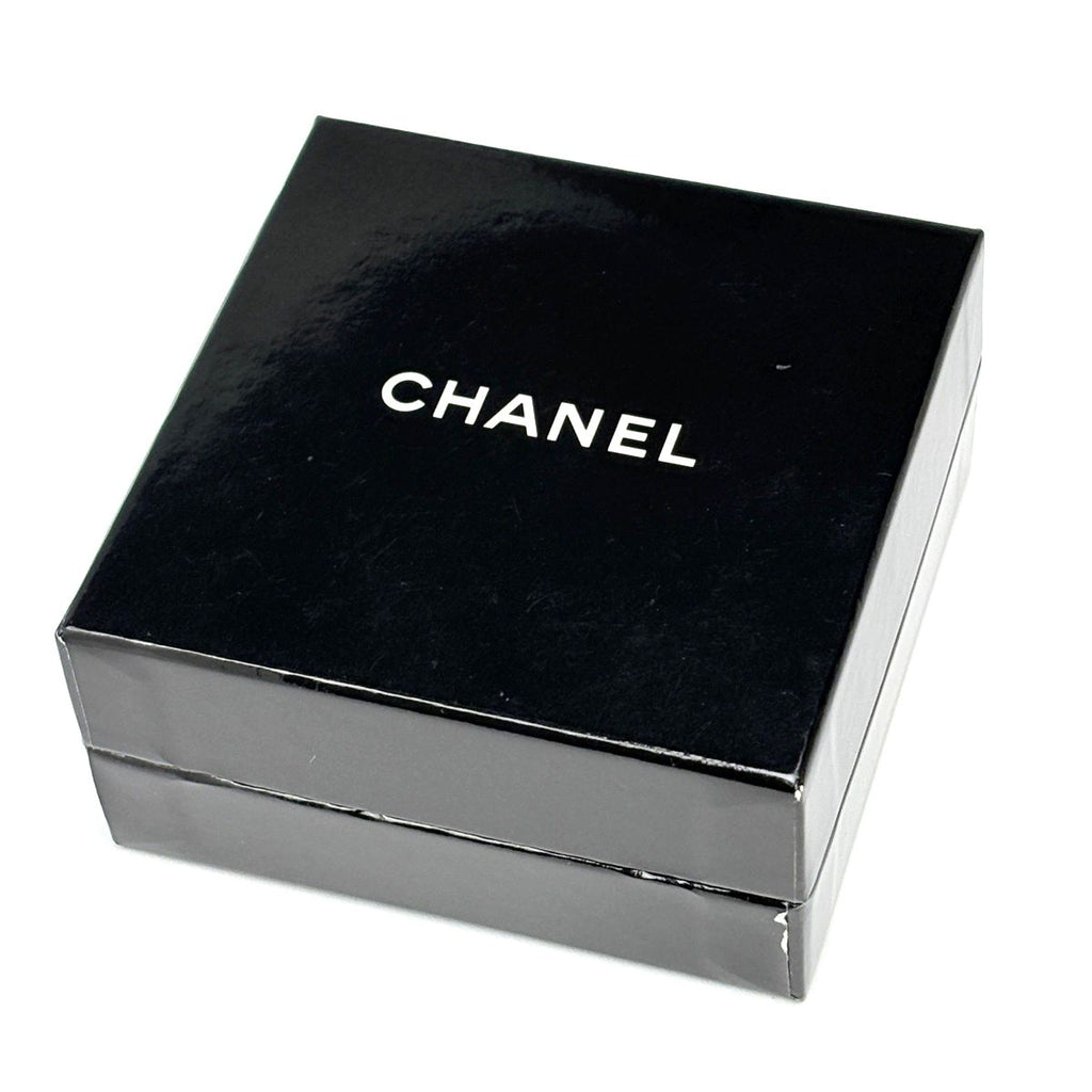 Chanel Earrings CC Logo Rhinestone Gold — view 6