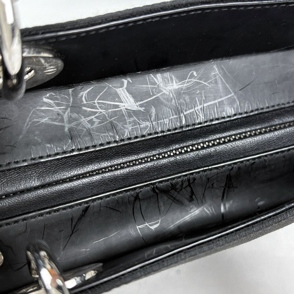 Dior Handbag Lady Cannage 2-Way Canvas Black — view 6