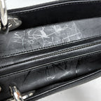 Dior Handbag Lady Cannage 2-Way Canvas Black — view 6