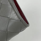 Bottega Veneta Intrecciato Small Bifold Wallet Leather Gray — view 3