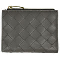 Bottega Veneta Intrecciato Small Bifold Wallet Leather Gray