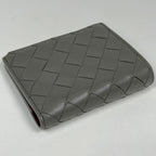 Bottega Veneta Intrecciato Small Bifold Wallet Leather Gray — view 2