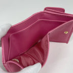Chanel Trifold Wallet CC Logo Boy Small Caviar Leather Pink — view 5