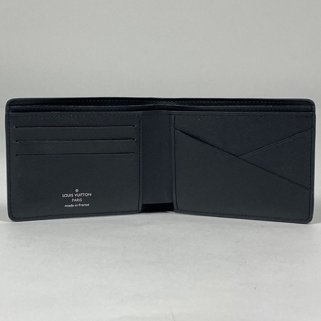 Louis Vuitton Portefeuille Multiple Fold Wallet Taiga Noir — view 6