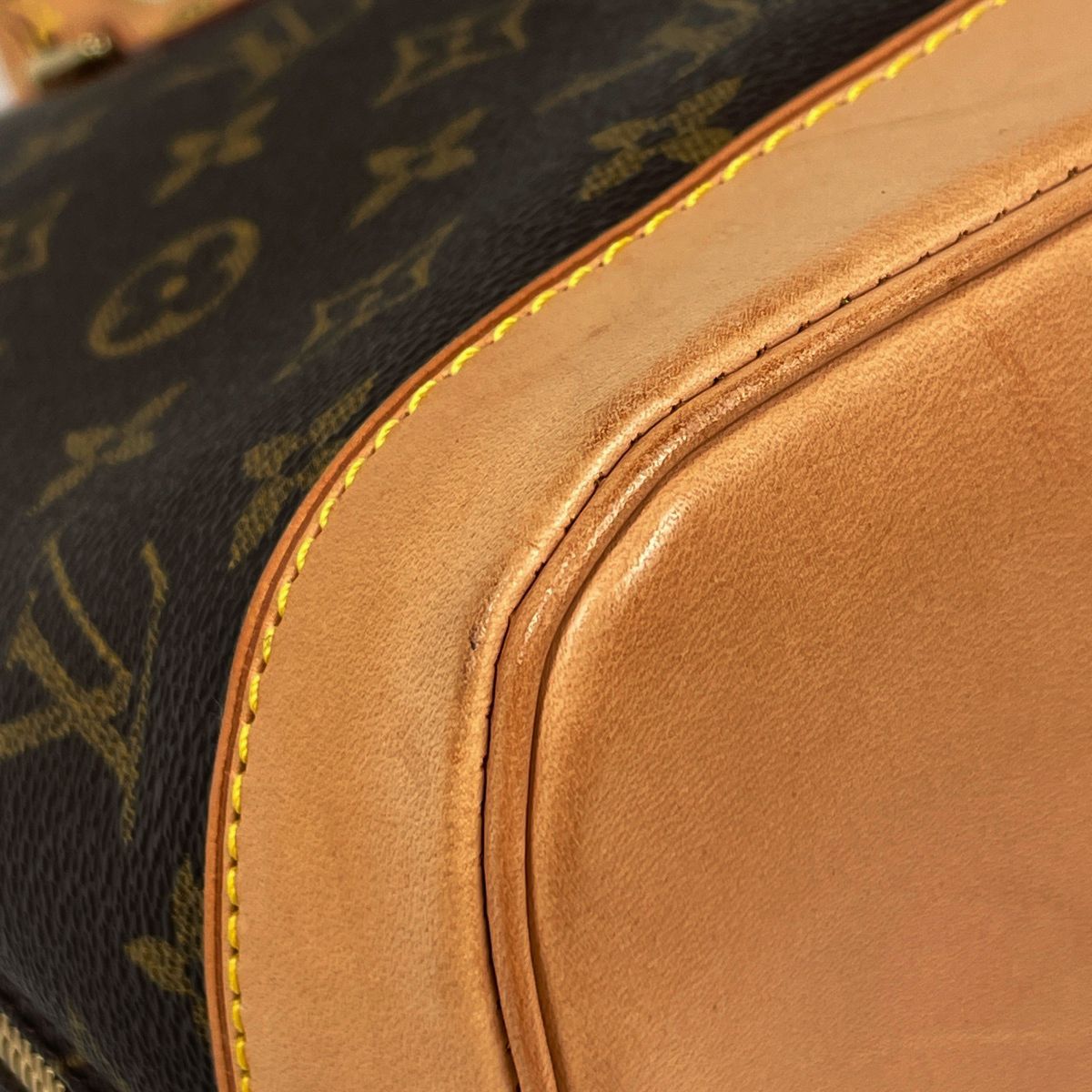 Louis Vuitton Alma Handbag Monogram Brown — view 3