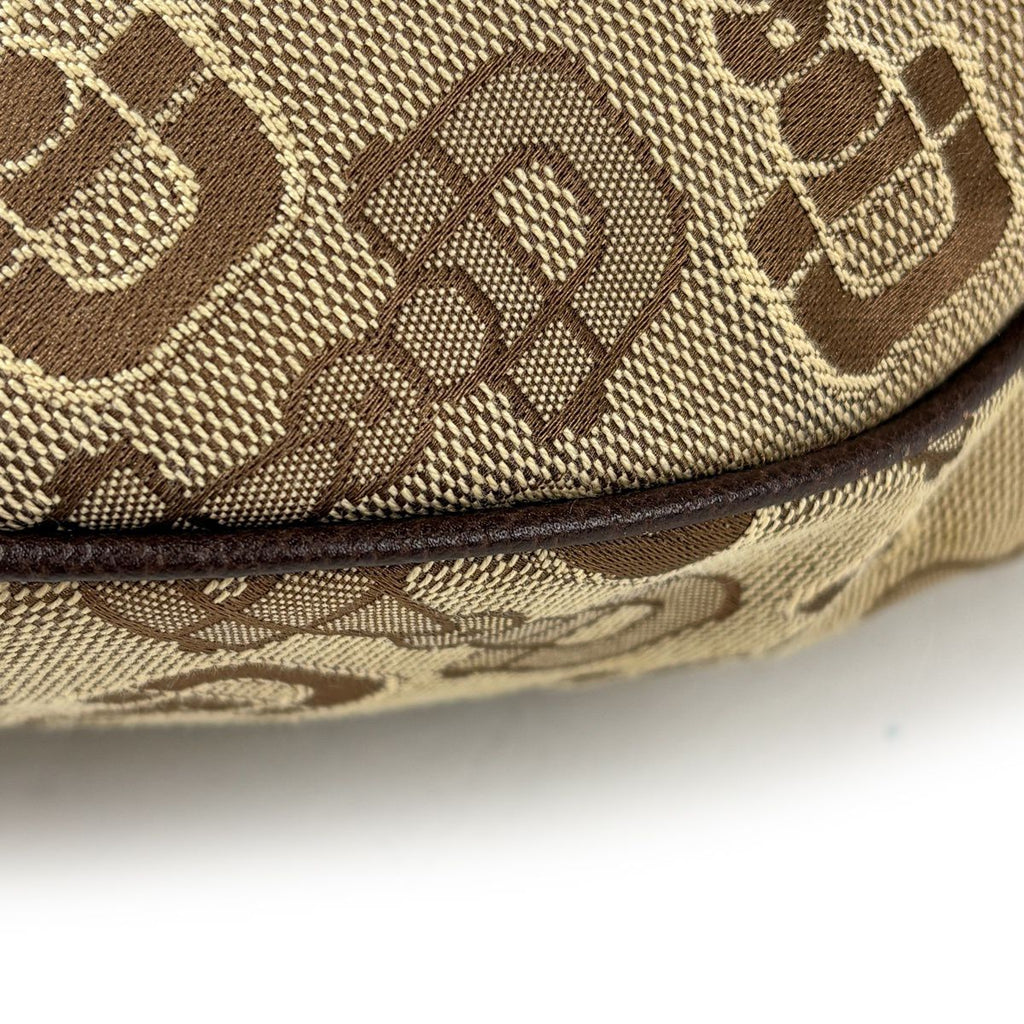 Gucci Handbag Horsebit Canvas Brown — view 3