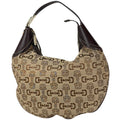 Gucci Handbag Horsebit Canvas Brown