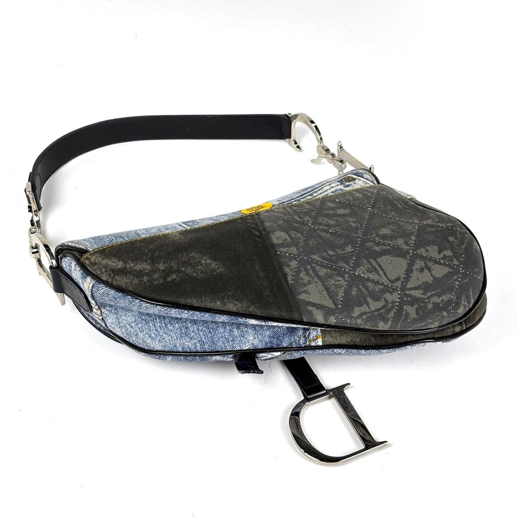 Dior Saddle Bag Denim Light Blue — view 2