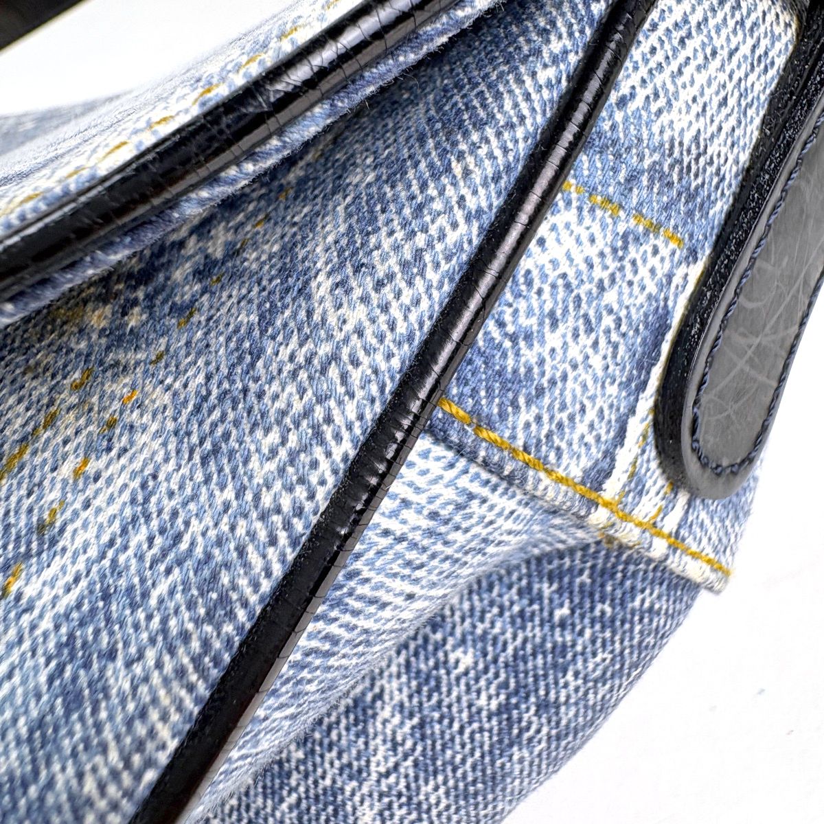Dior Saddle Bag Denim Light Blue — view 4