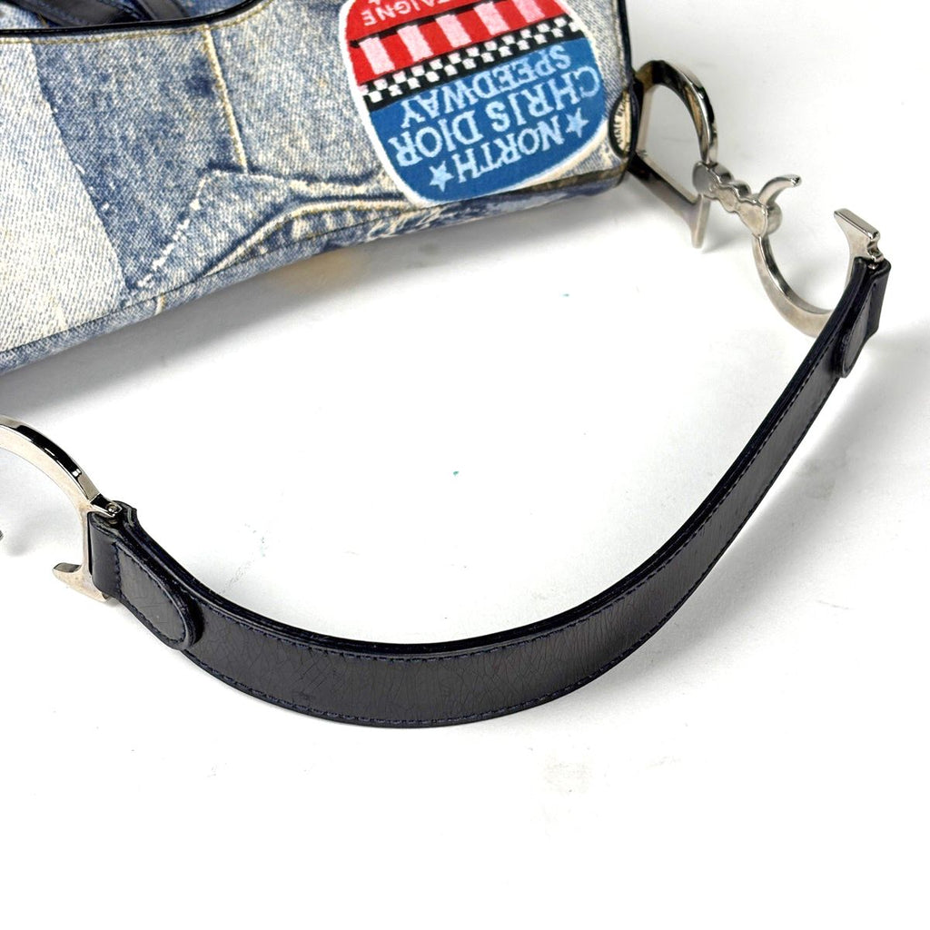 Dior Saddle Bag Denim Light Blue — view 8