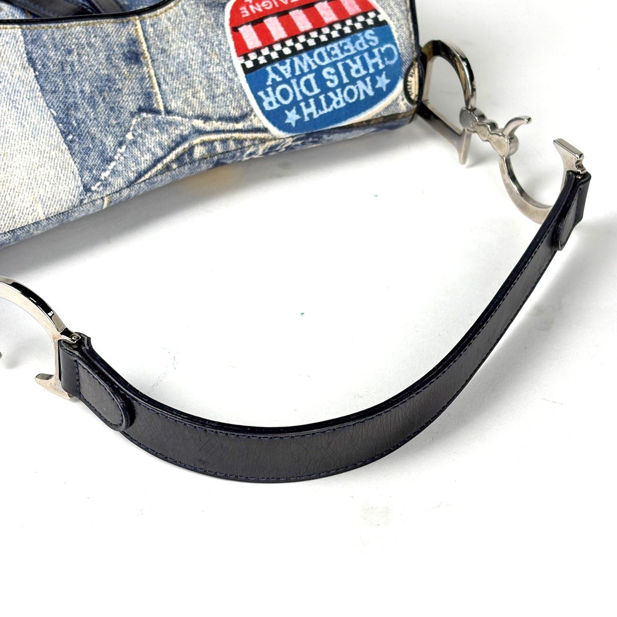 Dior Saddle Bag Denim Light Blue — view 8