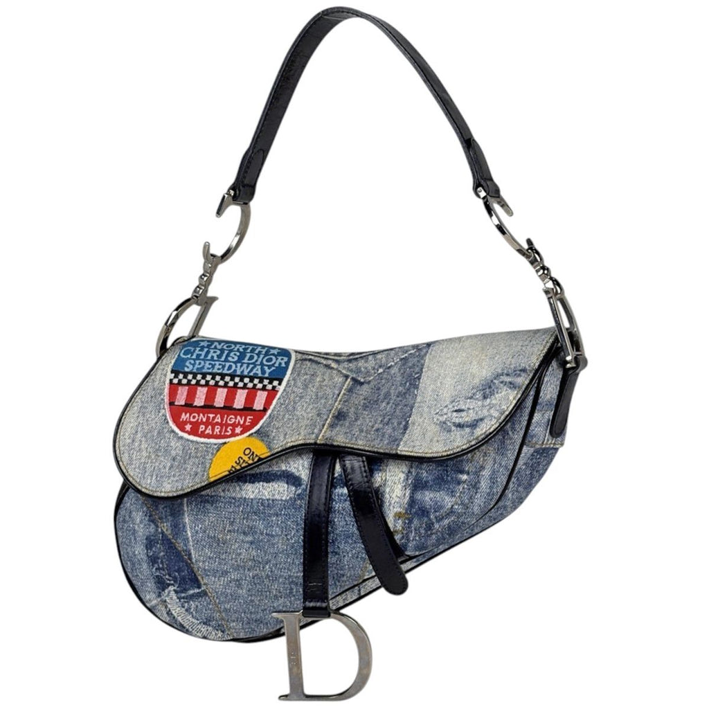 Dior Saddle Bag Denim Light Blue