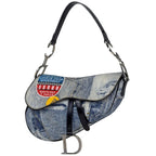 Dior Saddle Bag Denim Light Blue