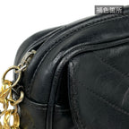 Chanel Shoulder Bag CC Logo Tassel Leather Black — view 7