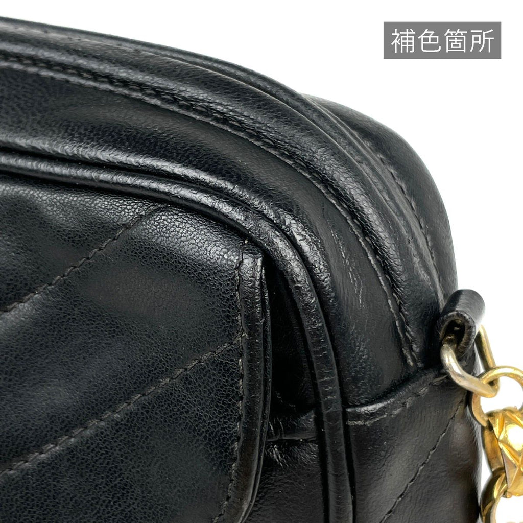 Chanel Shoulder Bag CC Logo Tassel Leather Black — view 8