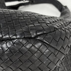 Bottega Veneta Shoulder Bag Intrecciato Leather Black — view 3