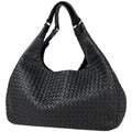Bottega Veneta Shoulder Bag Intrecciato Leather Black
