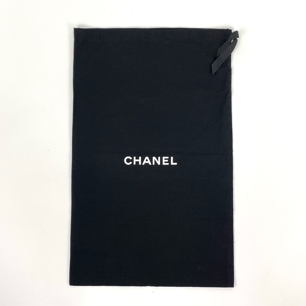 Chanel Tote CC Logo Quilted 2-Way Drawstring Leather Black — view 9