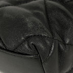 Chanel Tote CC Logo Quilted 2-Way Drawstring Leather Black — view 3