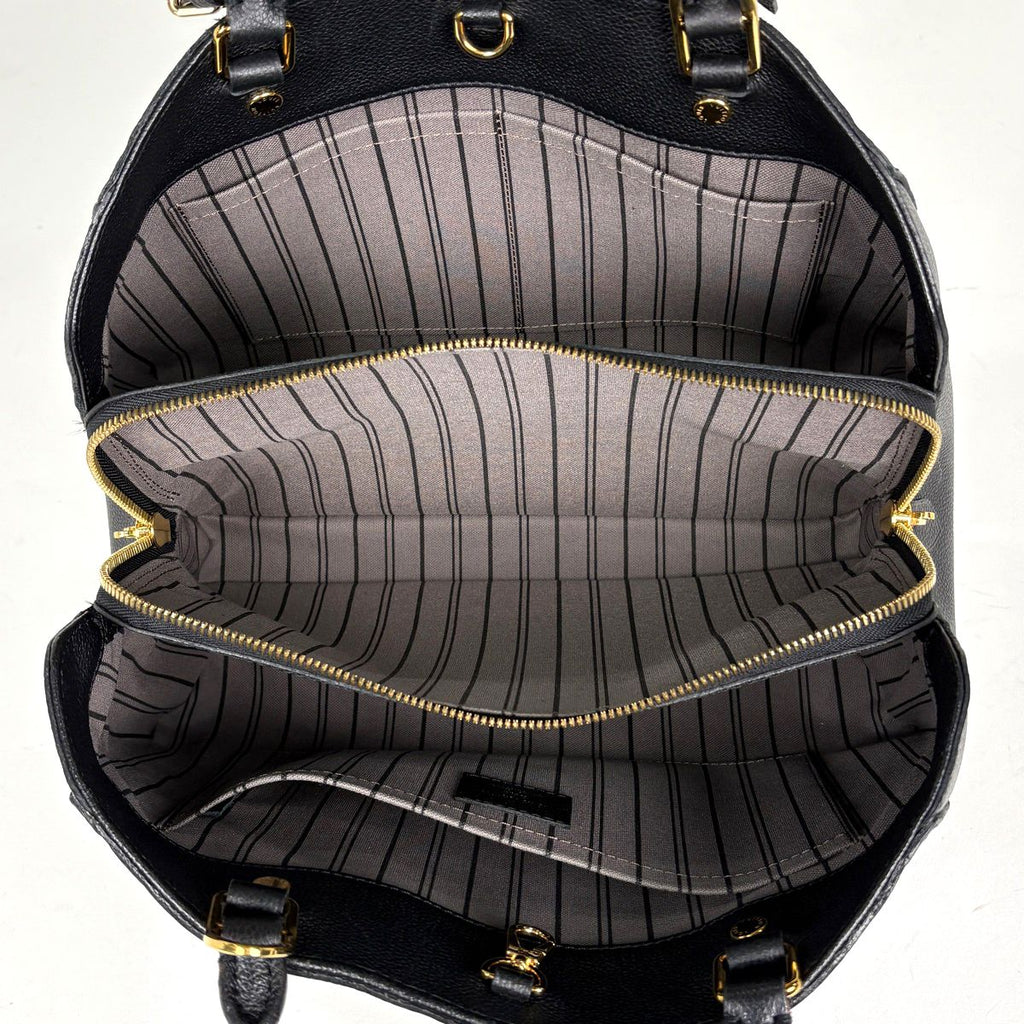Louis Vuitton Montaigne MM 2-Way Shoulder Bag Monogram Empreinte Noir — view 8