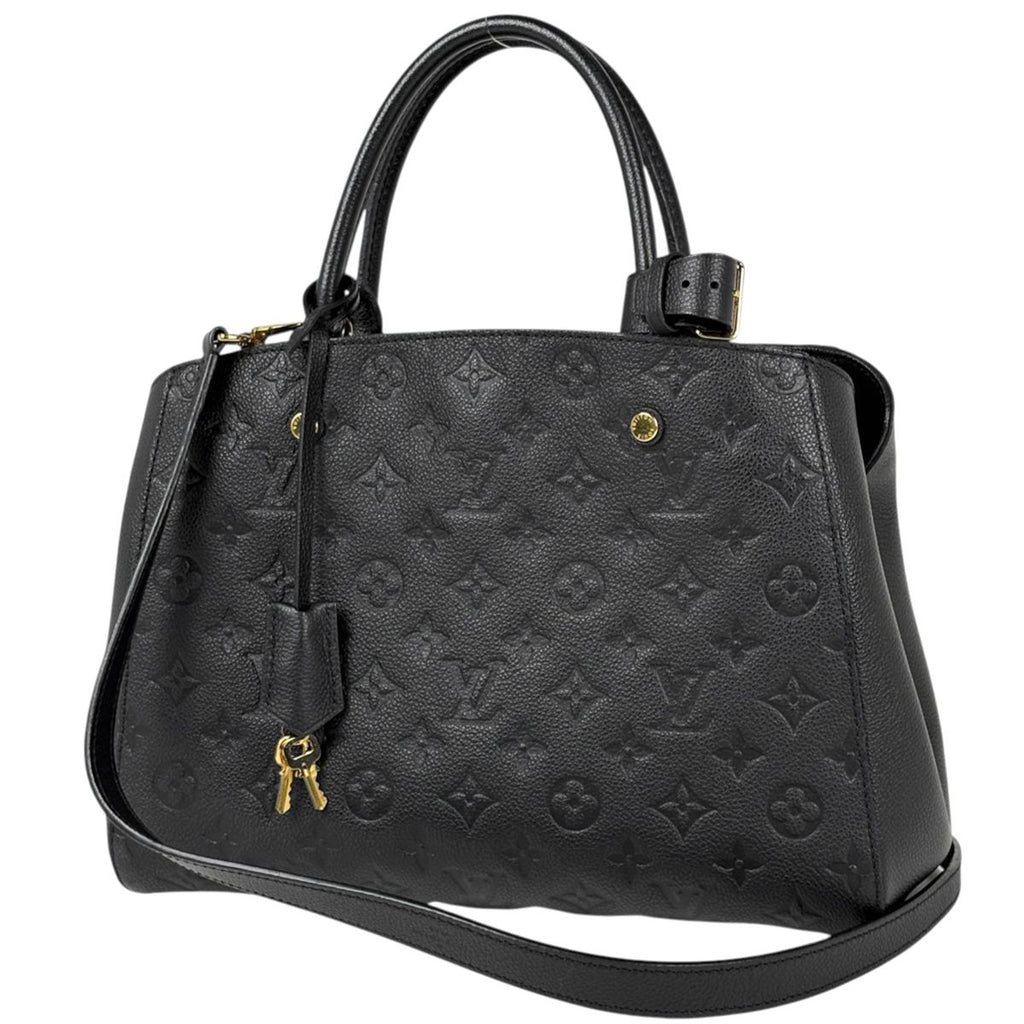 Louis Vuitton Montaigne MM 2-Way Shoulder Bag Monogram Empreinte Noir