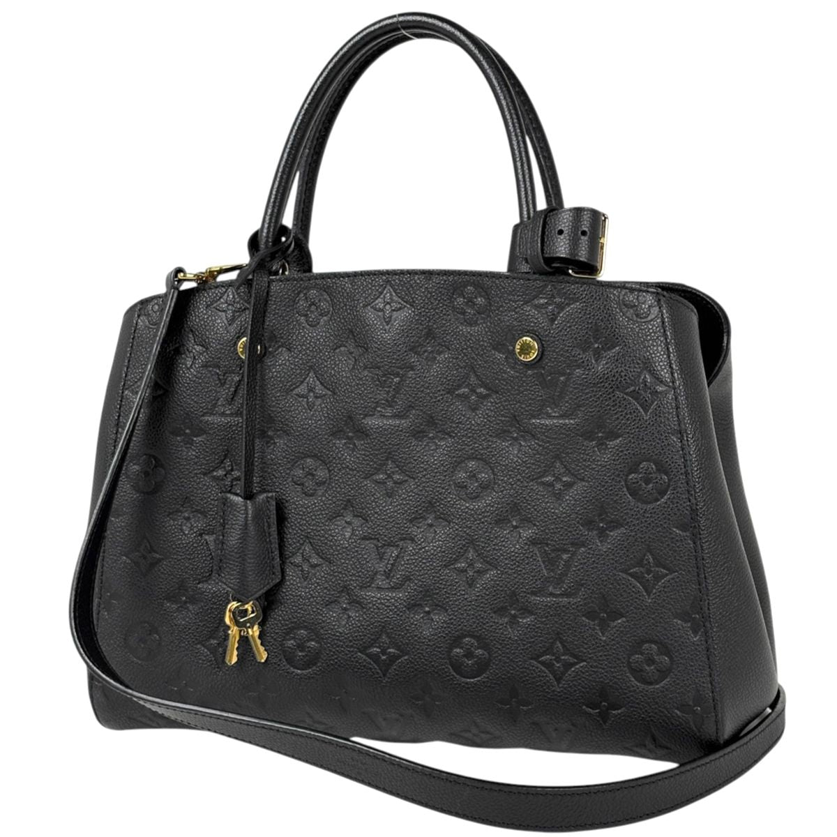 Louis Vuitton Montaigne MM 2-Way Shoulder Bag Monogram Empreinte Noir