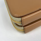 Prada Crochet Triangle 3 Way Raphael Natural Brown 1 Handbag — view 3