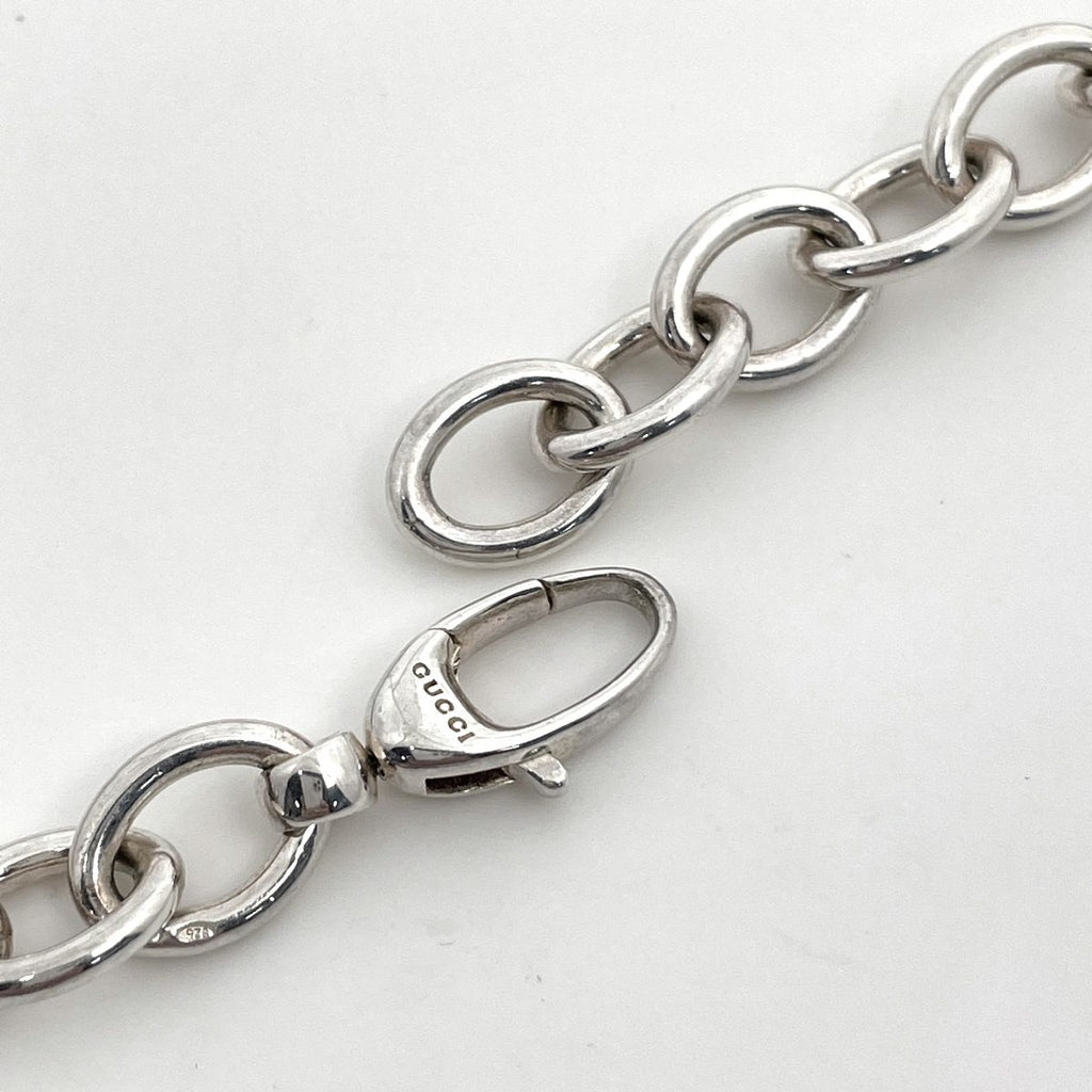 Gucci Necklace 5 Charm Plate Bamboo Silver Plated — view 3