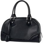 Louis Vuitton Bowling Montaigne PM Handbag Epi Noir