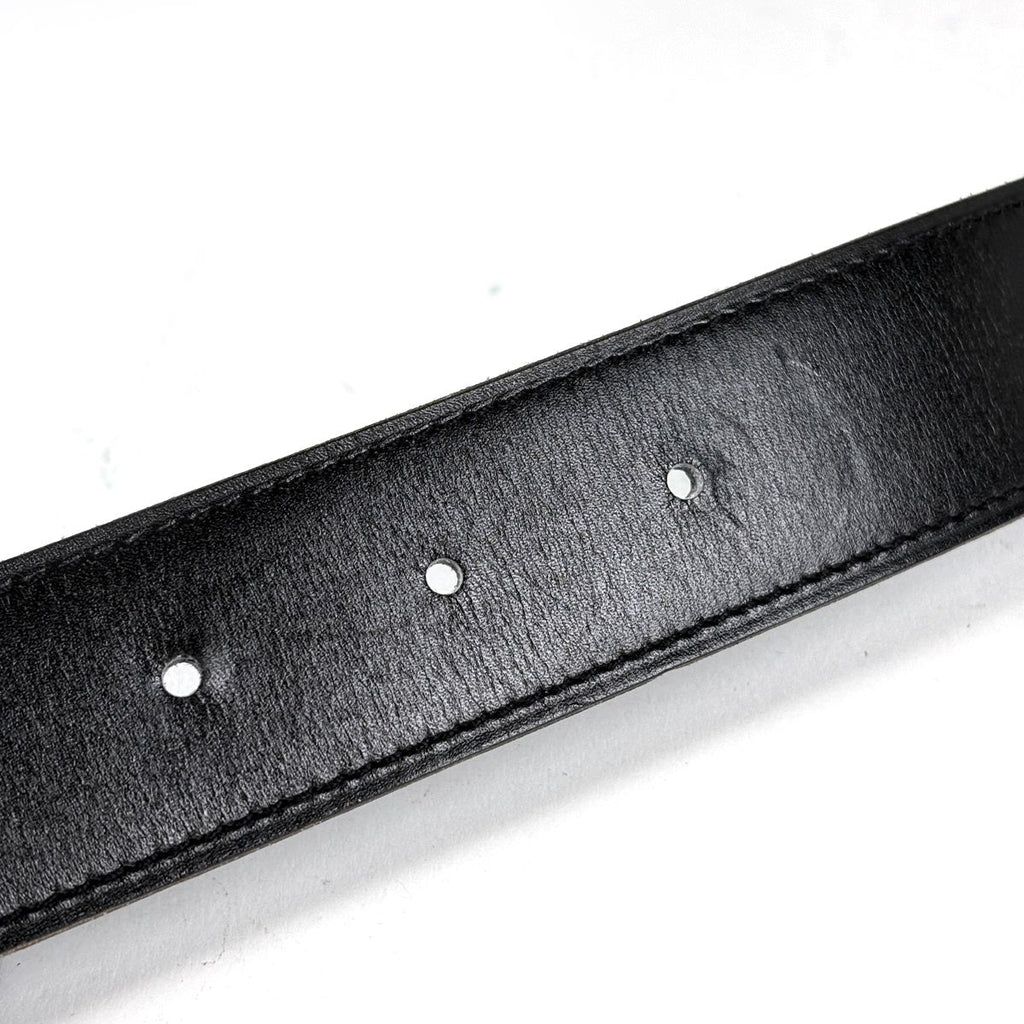 Hermes Belt Constance Reversible Box Calf Taurillon Clemence Black Blue Jeans — view 3